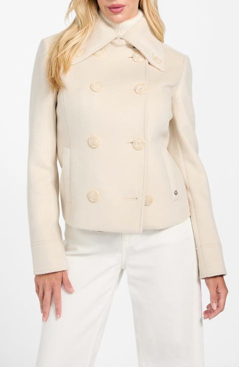 Melissa Crop Melton Peacoat