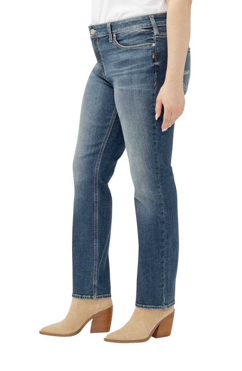 Silver Jeans Co. Elyse Straight Leg Jeans, Alternate, color, Half Moon