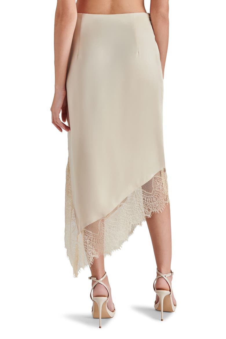 Carrie Anne Satin & Lace Skirt, Alternate, color, OATMEAL