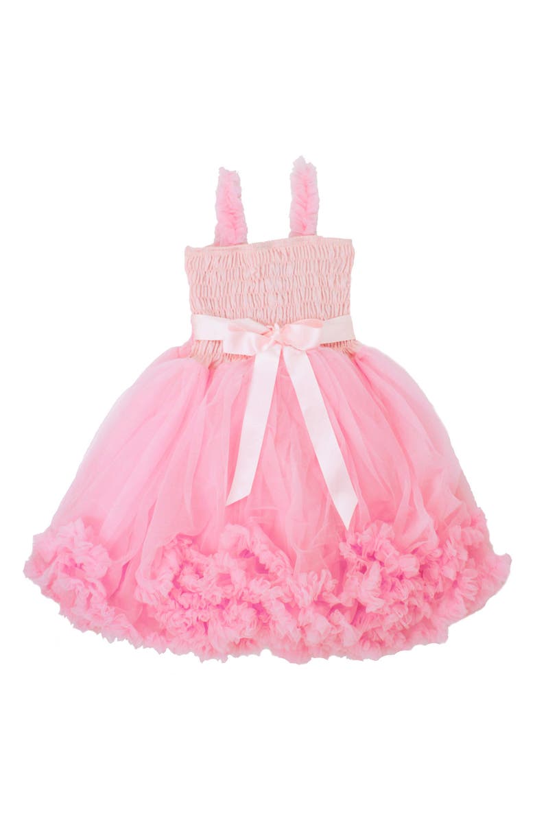 RuffleButts Ruffled Pettidress, Alternate, color, Pink