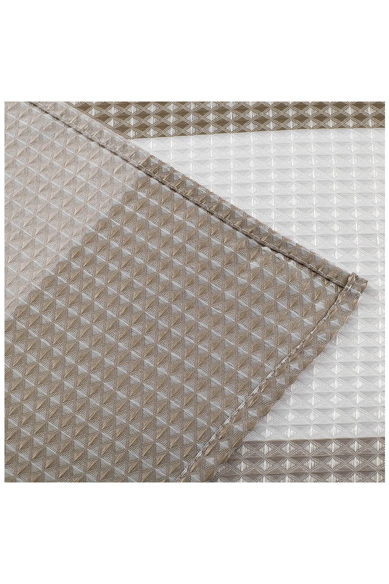 Shades Ombré Waffle Texture Shower Curtain, Alternate, color, TAUPE