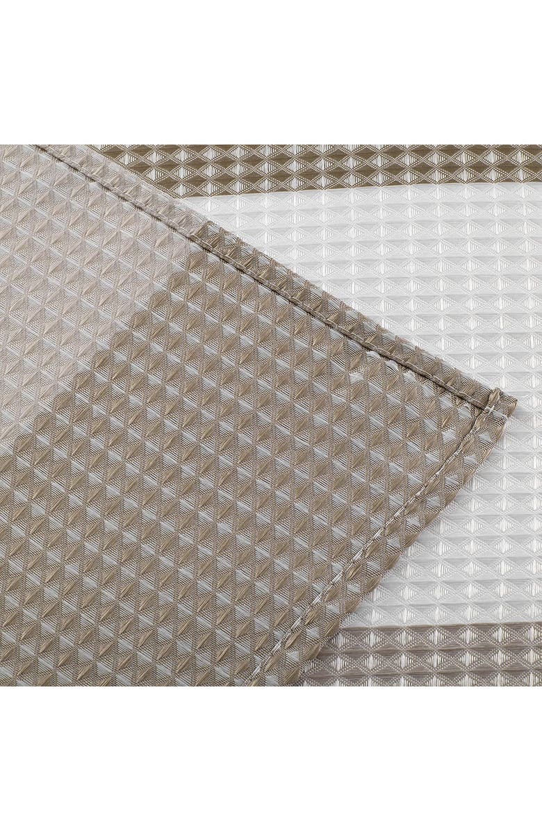 DAINTY HOME Shades Ombré Waffle Texture Shower Curtain, Alternate, color, Taupe