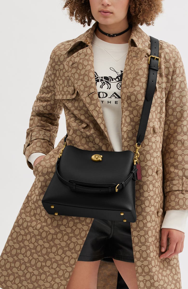 COACH Willow Pebble Leather Shoulder Bag, Alternate, color,