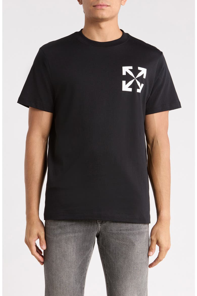 Single Arrow Slim Graphic T-Shirt, Main, color, BLACK