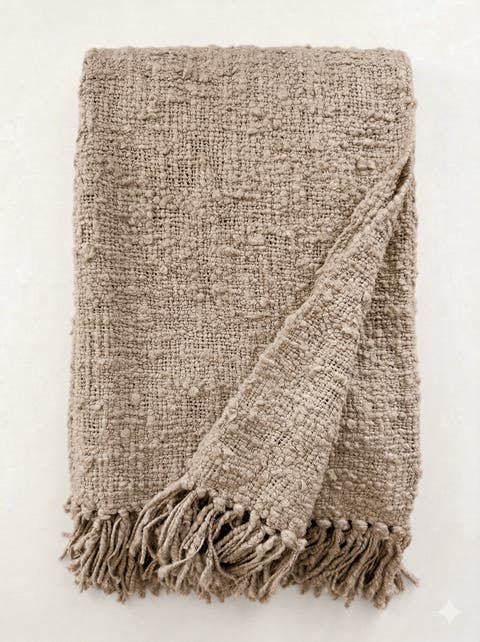 Cozy Cotton Boucle Throw