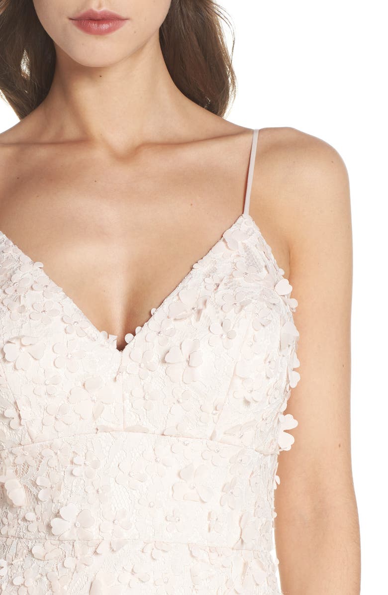 Eliza J Floral Appliqué Lace Gown, Alternate, color, 