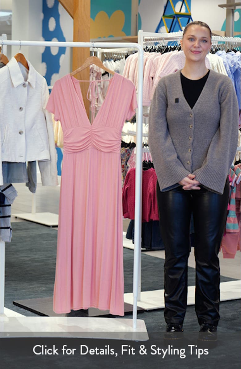 Ruched Bodice Midi Dress, sales video thumbnail