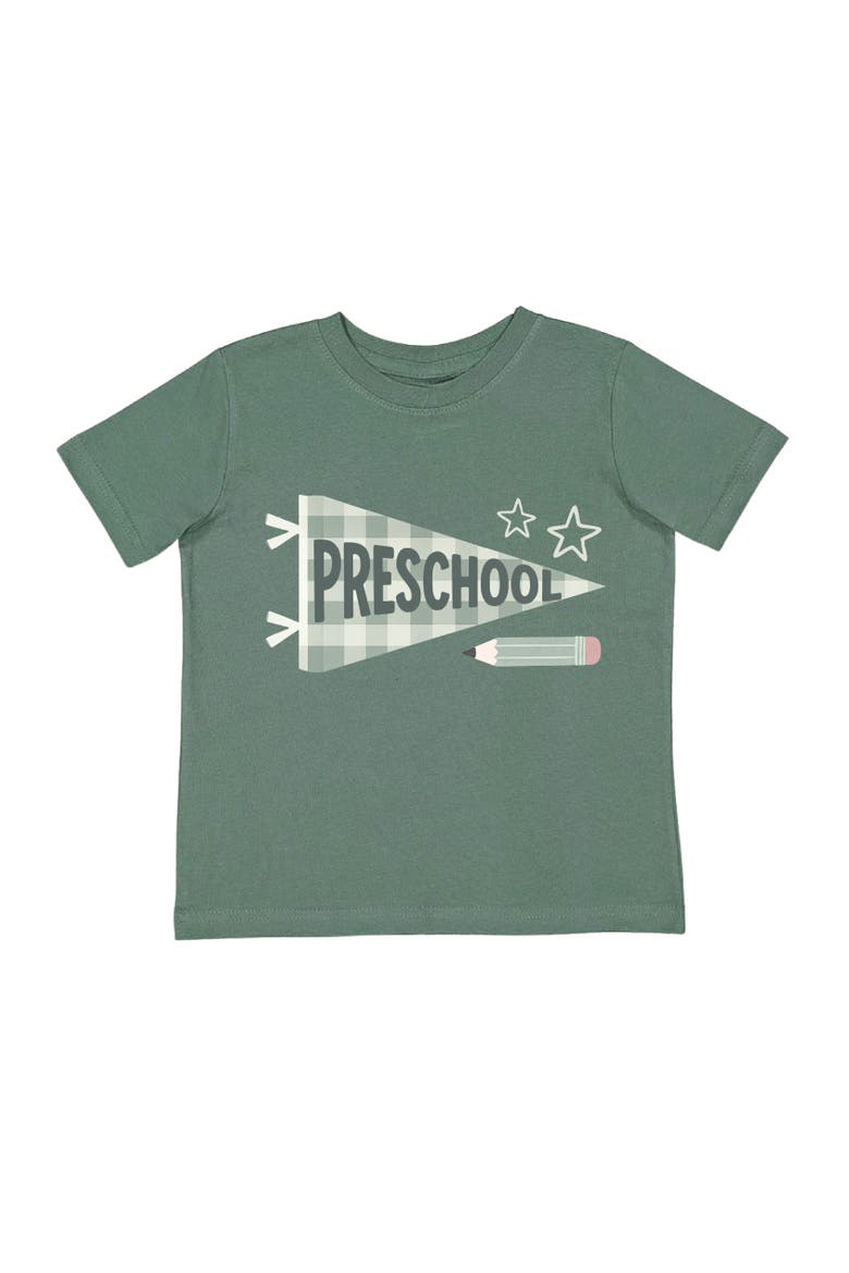 Preschool Pennant Short Sleeve T-Shirt, Main, color, Hunter Green