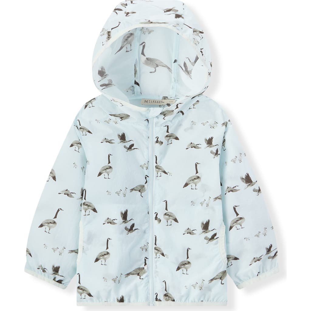 Milkbarn Hooded Sun Shield Windbreaker In Gray