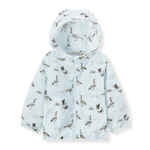 Milkbarn Hooded Sun Shield Windbreaker In Blue