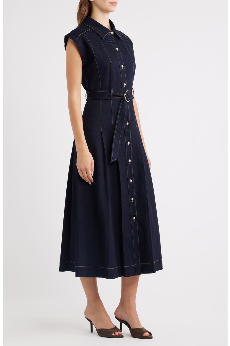 Denim Shirtdress, Alternate, color, DENIM