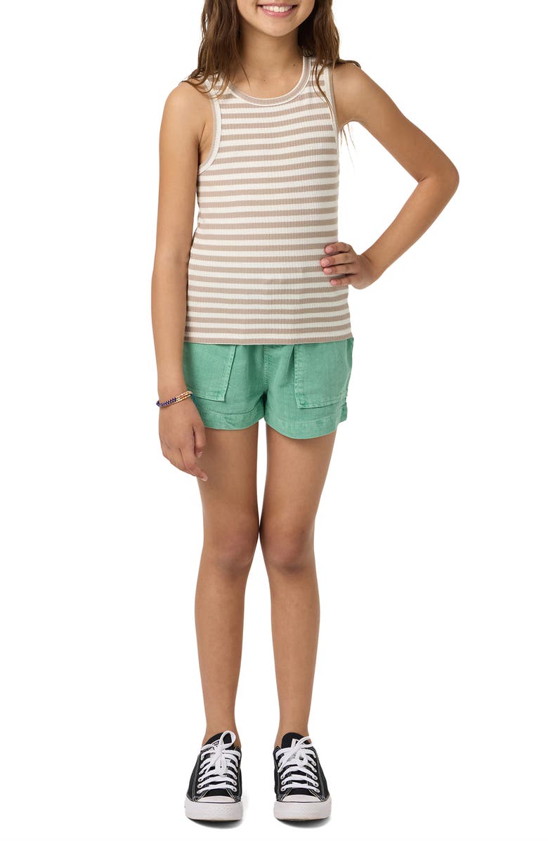O'Neill Kids' Lonnie Rib Stripe Tank, Alternate, color, Tobacco