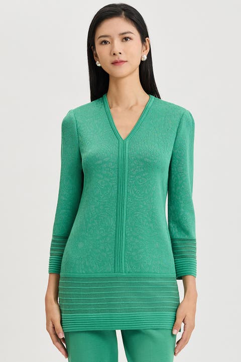 Classic Burnout Medallion Soft Knit Tunic