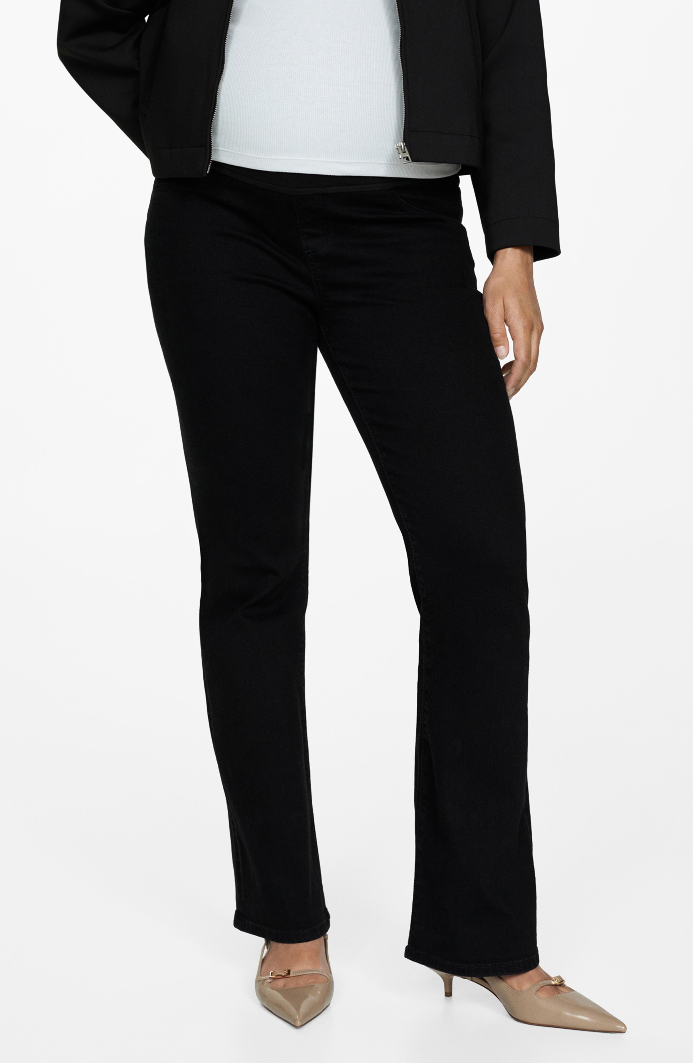MANGO Over the Bump Flare Maternity Jeans