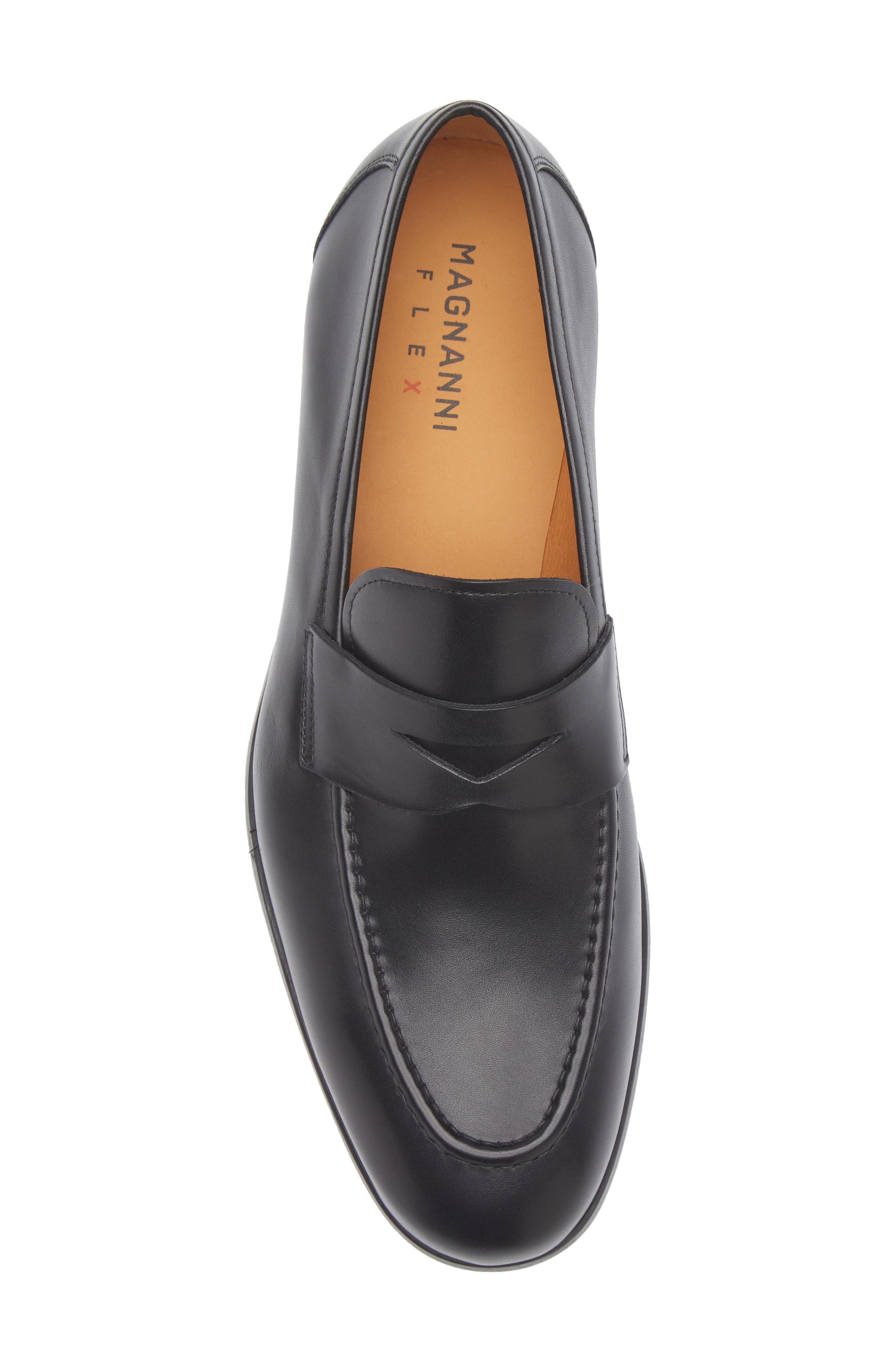 Magnanni Magico Penny Loafer, Alternate, color, Black/ Black