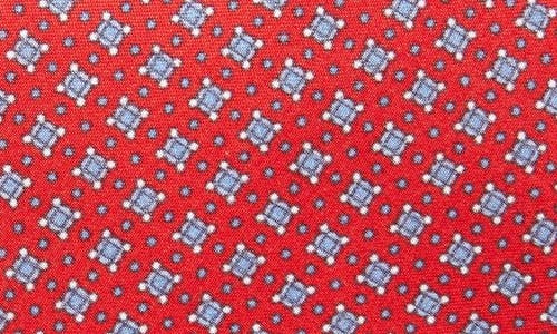 Brioni Micromedallion Silk Tie In Red