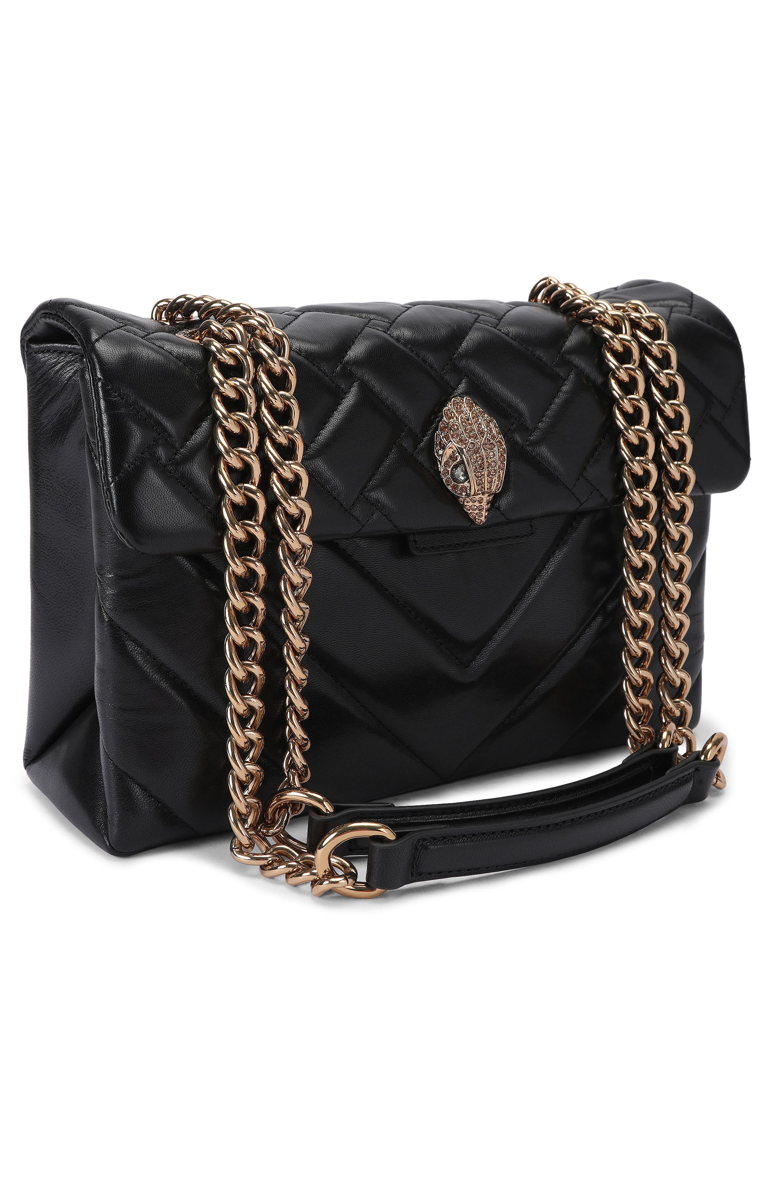 Mini Kensington Leather Crossbody Bag, Alternate, color, BLACK