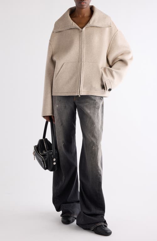 Acne Studios High-neck Cropped Jacket In Gray