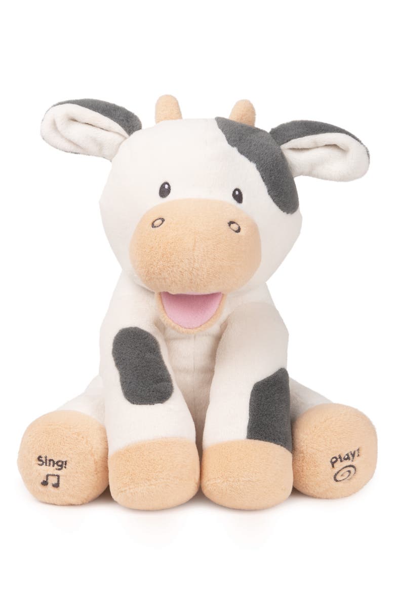 Gund Buttermilk the Cow Singing Plushie, Main, color, White
