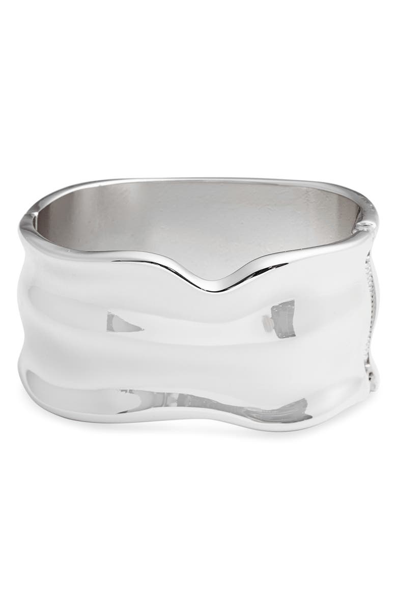 Open Edit Molten Wide Hinged Cuff Bracelet, Main, color, 