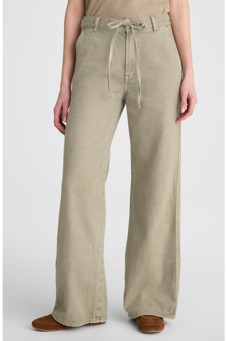 The Ultimate Wide Leg Drawstring Airy Denim Pants, Main, color, SAGEBRUSH