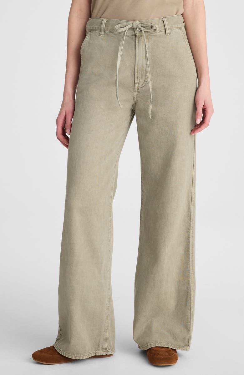 Madewell The Ultimate Wide Leg Drawstring Airy Denim Pants, Main, color, Sagebrush