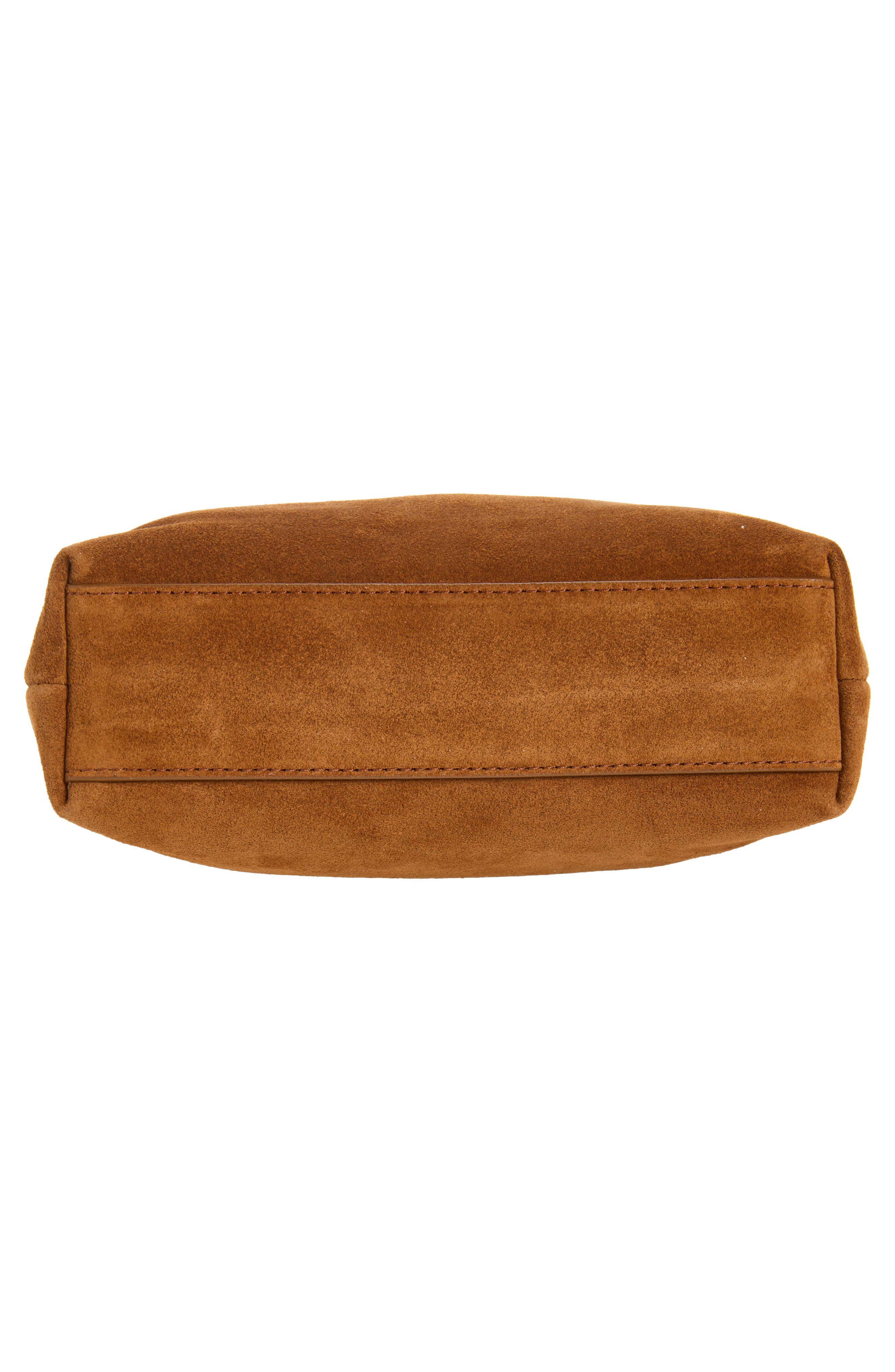 Small Slouch Suede Shoulder Bag, Alternate, color, TOBACCO