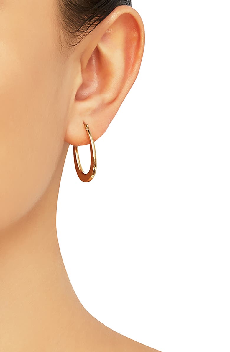 Frankie & Zoe U Shape Hoop Earrings, Alternate, color, Yellow Gold