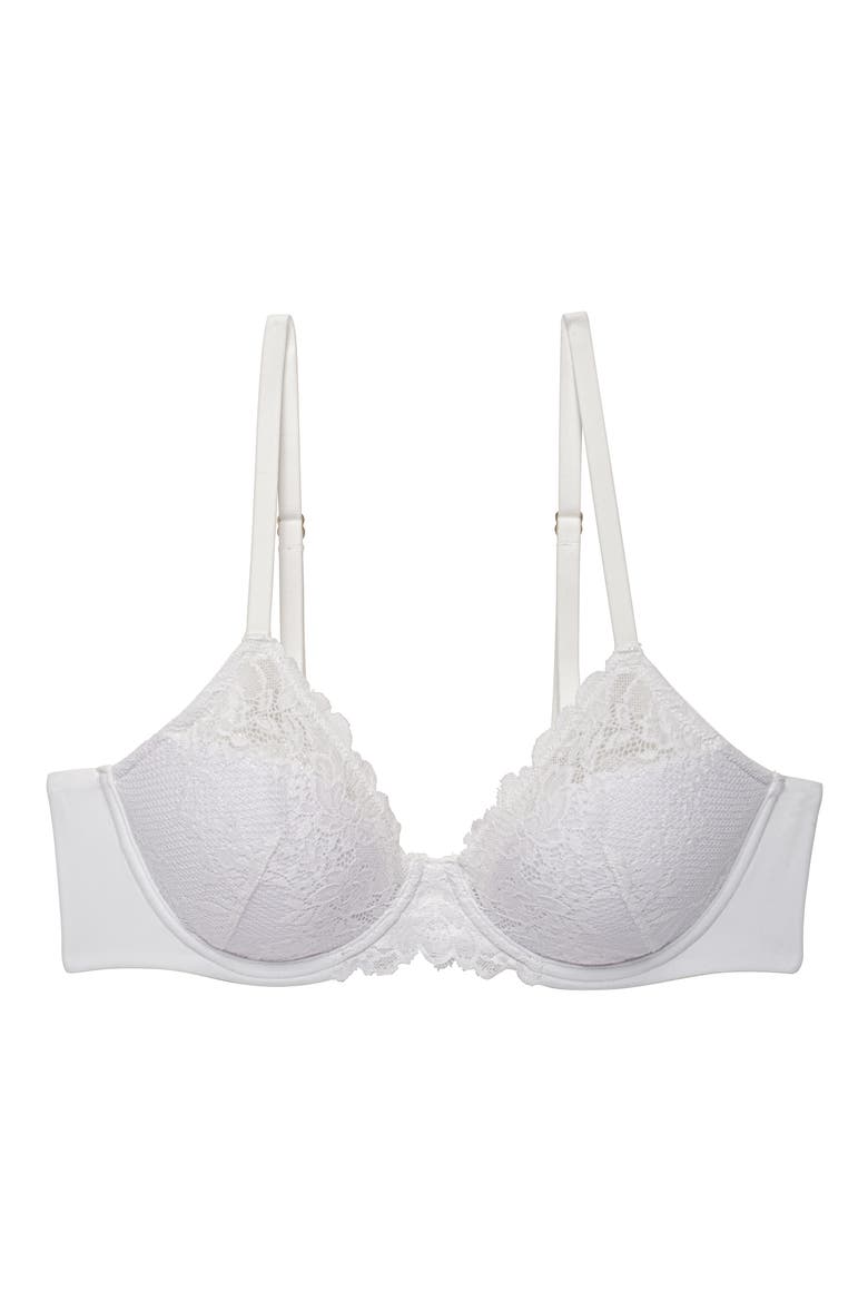 Heavenly Underwire Convertible Plunge Bra, Alternate, color, WHITE