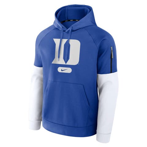 Men's Nike Royal Duke Blue Devils Fitness Raglan Performance Pullover Hoodie