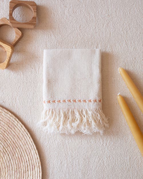 Kd Weave Braid Detail Napkin In Pink