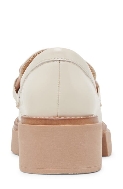 Dolce Vita Shalan Curb Link Loafer In Ivory Patent Stella