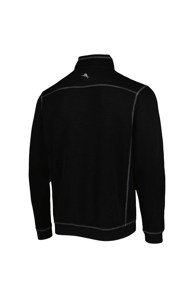 Tommy Bahama Men's Tommy Bahama Black Vanderbilt Commodores Sport Tobago Bay Tri-Blend Mock Neck Half-Zip Jacket, Alternate, color, 