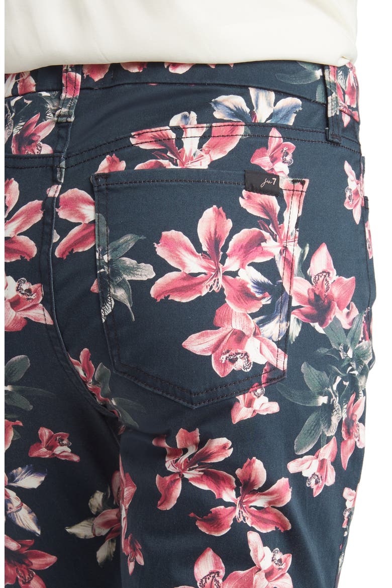 Floral Kick Crop Jeans, Alternate, color, WINTER IRIS