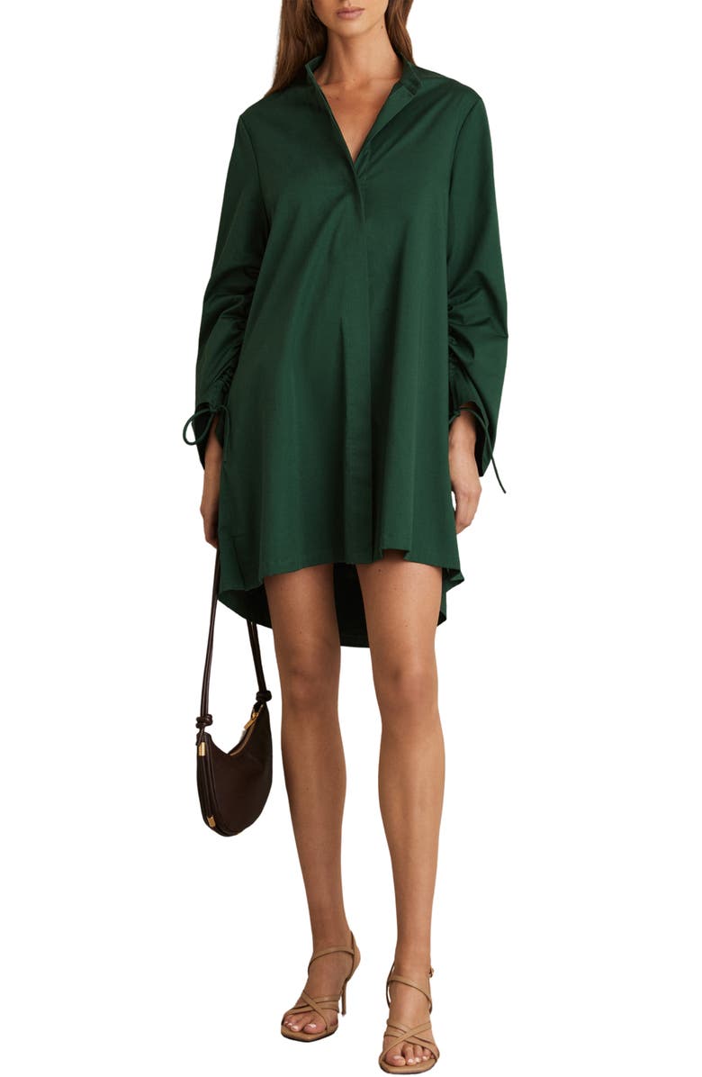 Reiss Grazia Long Sleeve Stretch Cotton Shirtdress, Main, color,