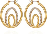 Vince Camuto Crystal Layered Hoop Earrings