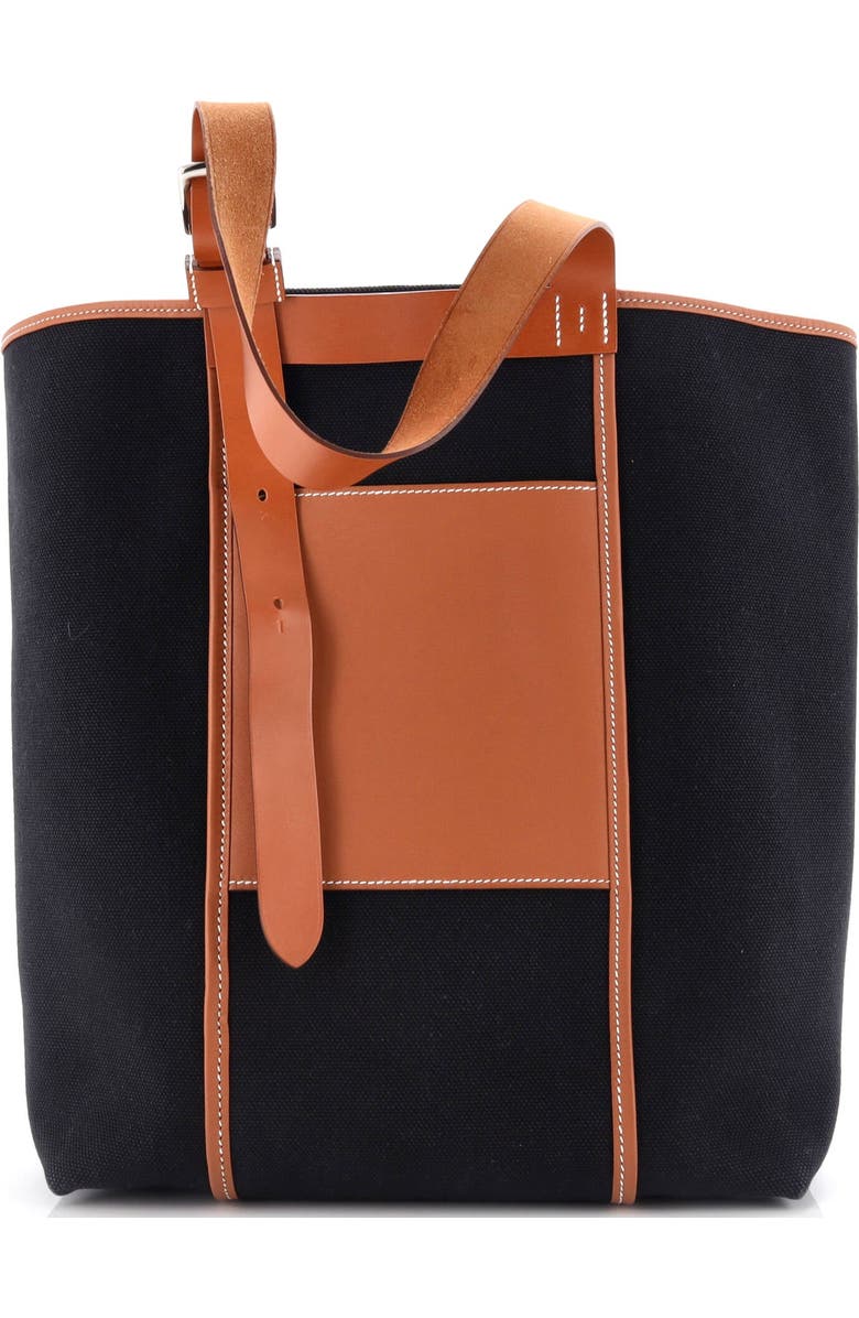 Pre-Owned Hermes Etriviere Pocket Tote Toile and Leather 27, Main, color,