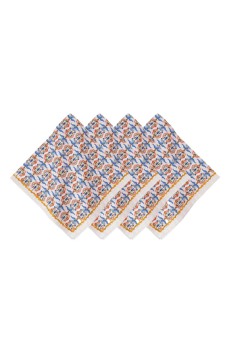 Juliska Emilie Set of 4 Cotton Napkins, Main, color, Chambray