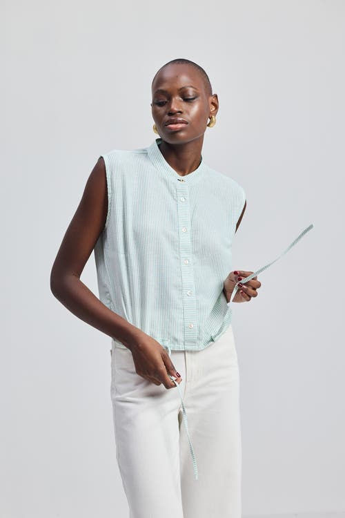 REISTOR REISTOR BUTTON-DOWN SHIRT WITH WAIST DRAWSTRING