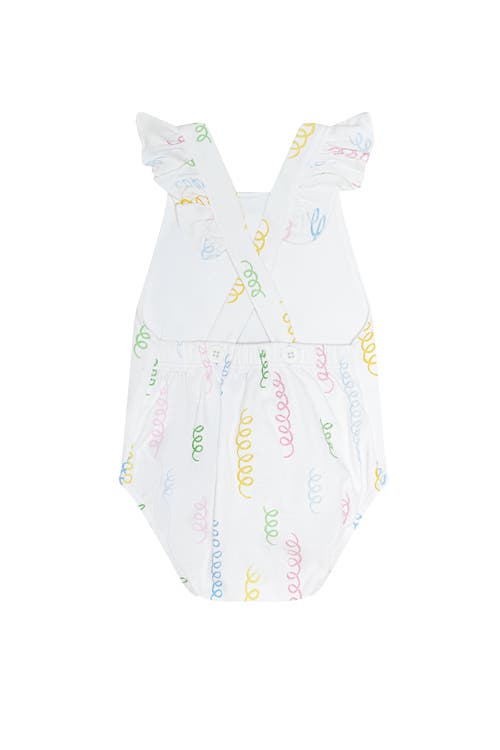 Nellapima Spirals Print Ruffle Bubble In White