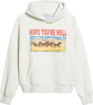 JUNGLES Horses Cotton Blend Hoodie