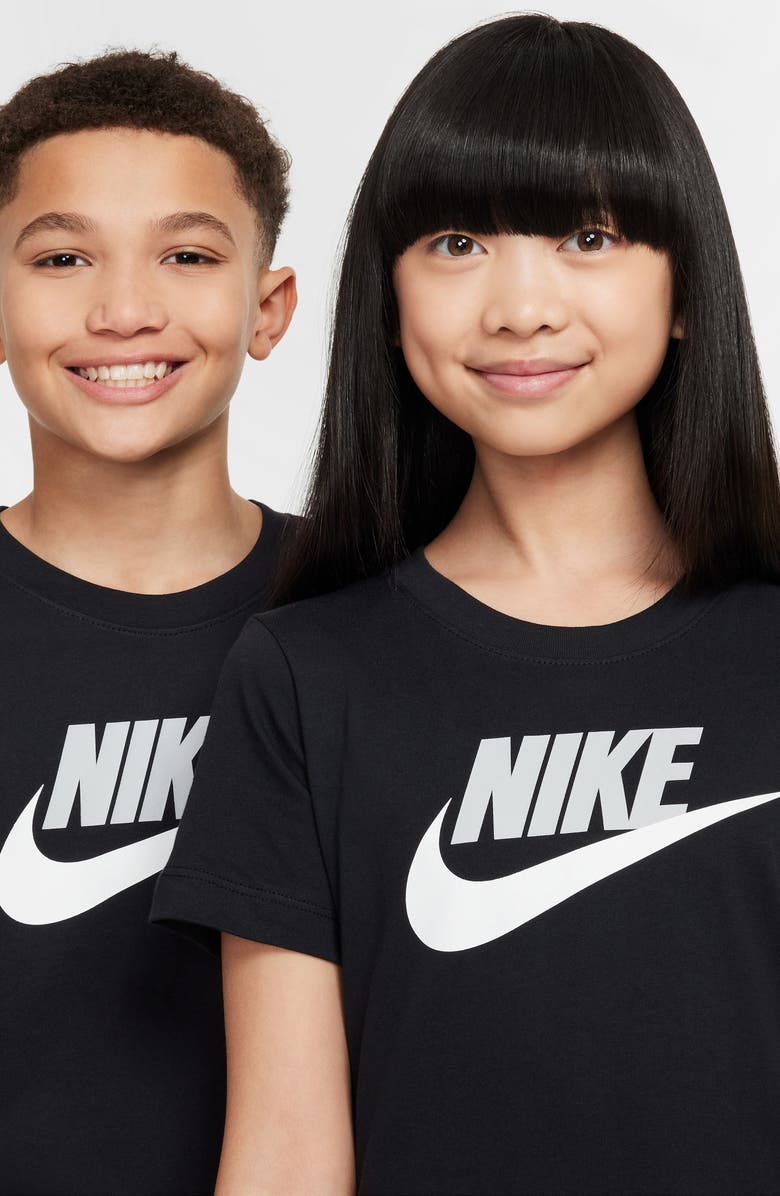 Nike Kids' Sportswear Cotton Graphic T-Shirt, Alternate, color, 010 Black