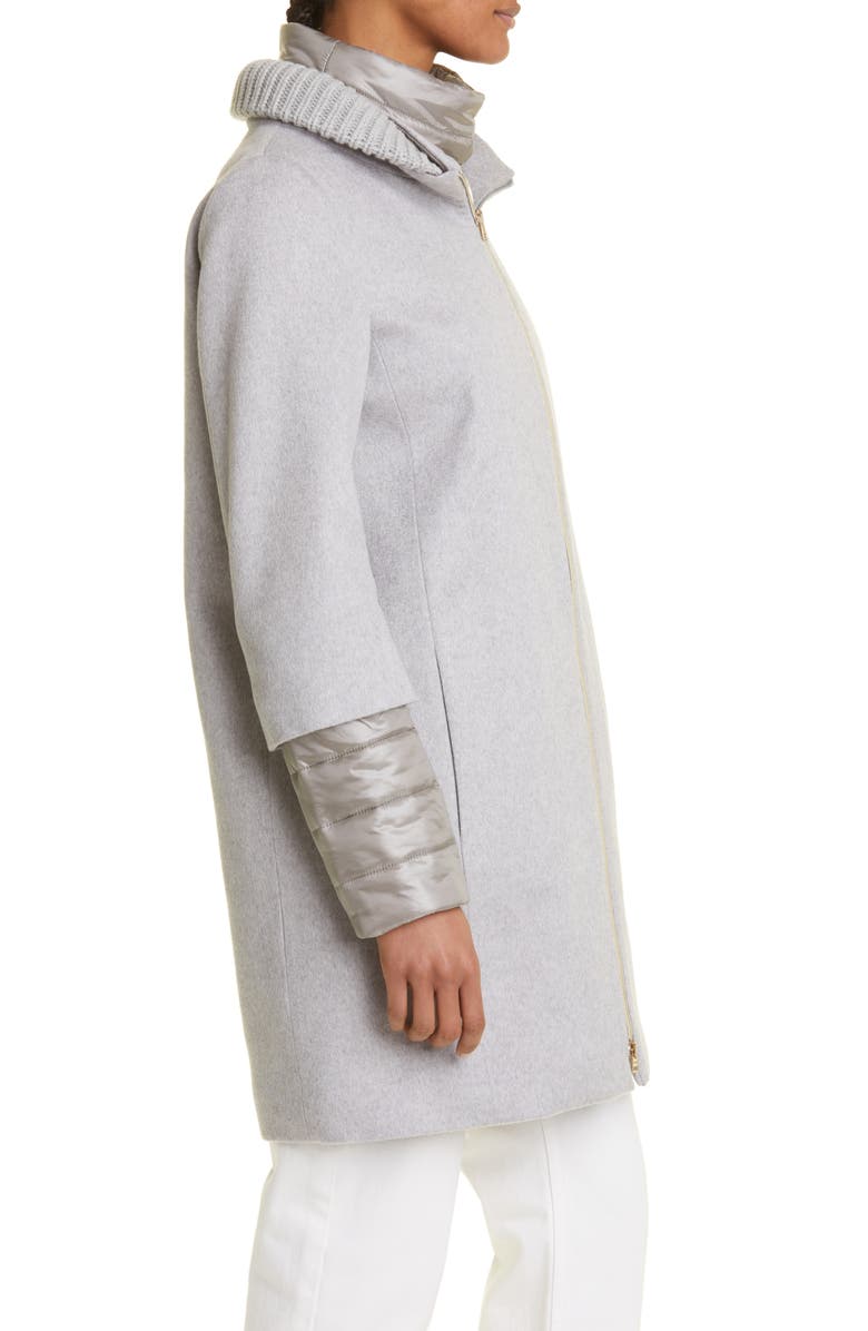 Herno Cashmere Coat with Removable Puffer Jacket, Alternate, color, 