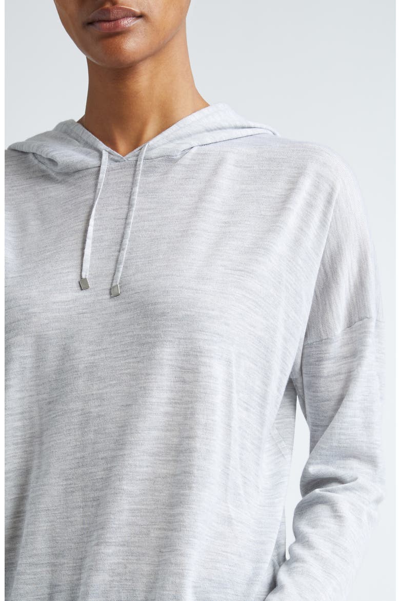 Merino Wool Hooded Sweater, Alternate, color, GREY
