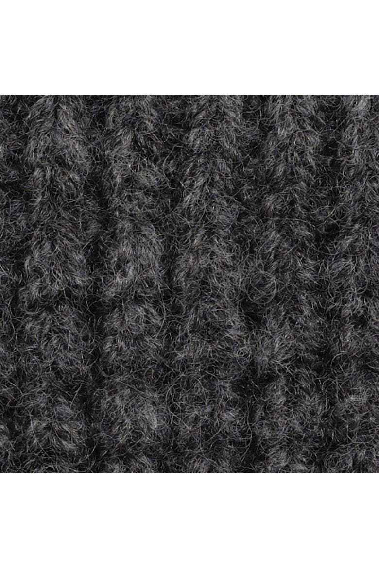 Cashmere Mixed Stitch Scarf, Alternate, color, Charcoal