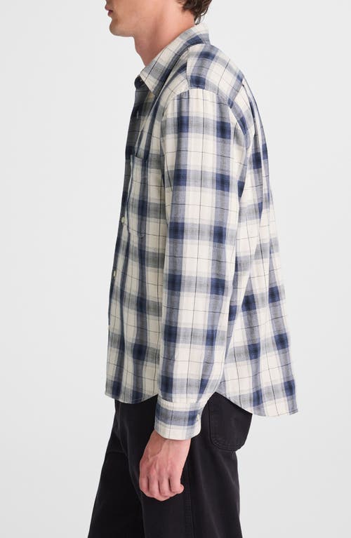 Madewell Lightweight Flannel Button Up Shirt In White