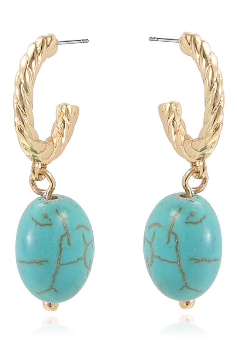 Synthetic Turquoise Drop Earrings, Alternate, color, TURQUOISE