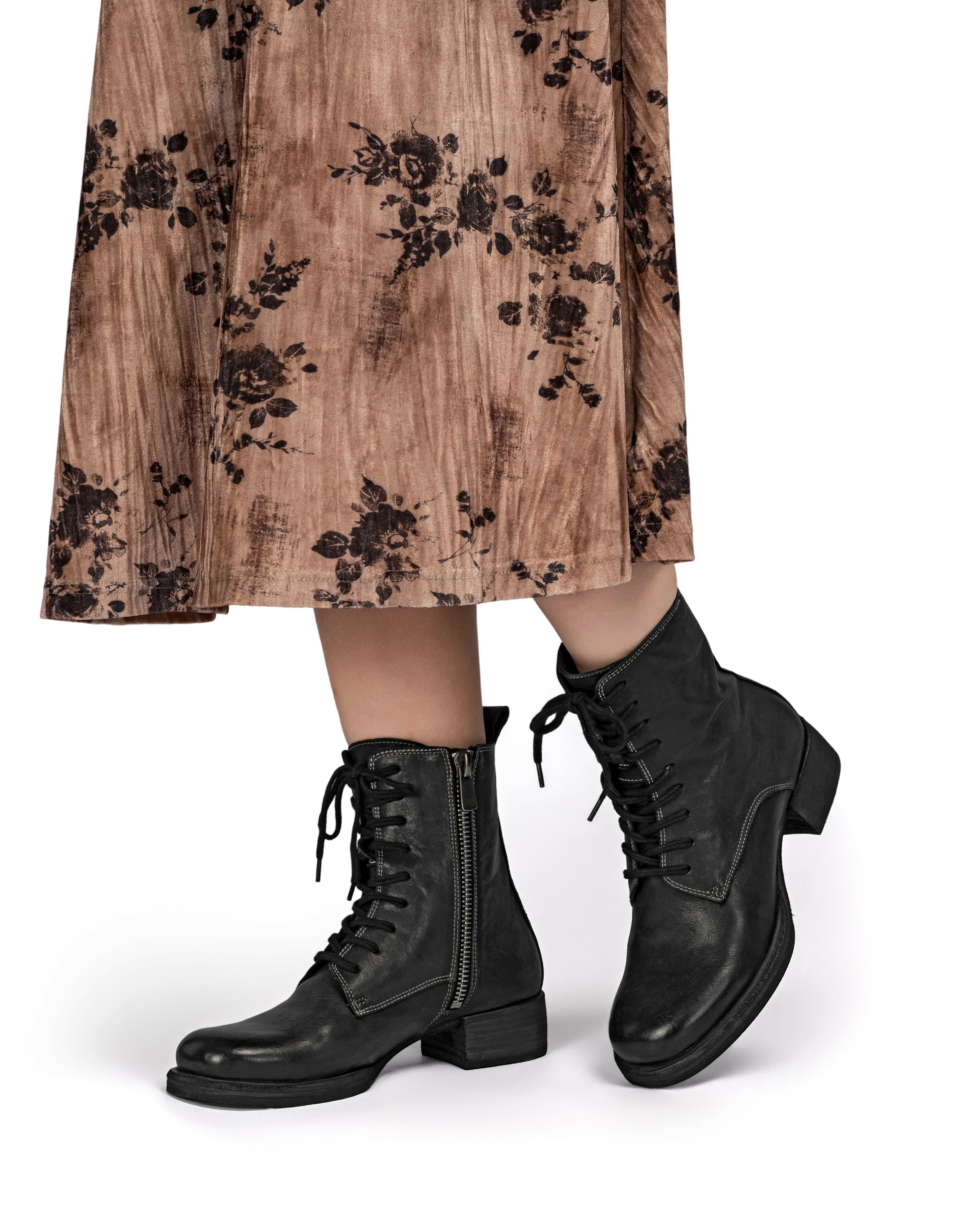 OLD TREND Heritage Genuine Leather Refined Lace Up Ankle Boot, Alternate, color, Black