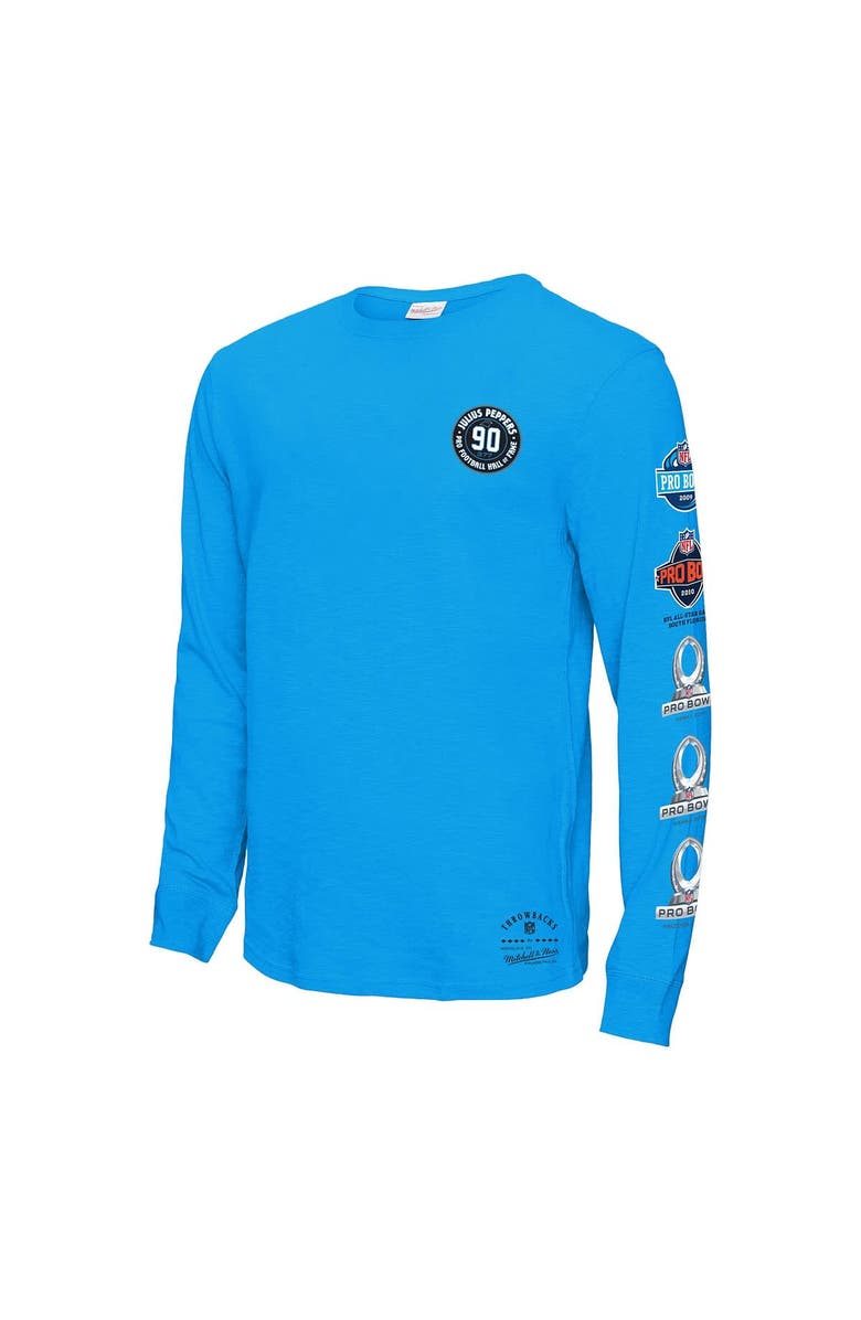 Mitchell & Ness Men's Mitchell & Ness Julius Peppers Blue Carolina Panthers  Pro Bowl Long Sleeve T-Shirt, Alternate, color, Blue