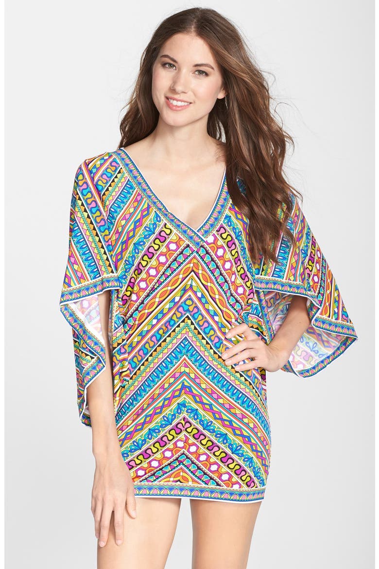 'Peruvian' Stripe Tunic Cover-Up, Main, color, MULTI